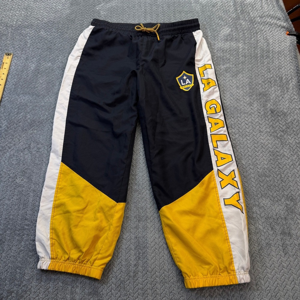 LA Galaxy‎ Track Pants Mens XL New Era Navy Yellow Colorblock MLS Soccer Joggers